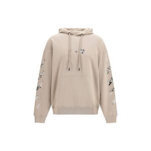 Off-White Beige Cotton Men's Sweatshirt